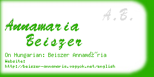 annamaria beiszer business card